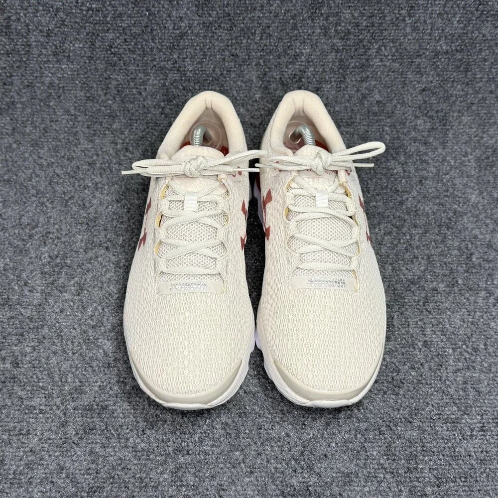 Under Armour Charged Gemini Running Shoes Mens 10 Off White Cinnamon Red Sneaker